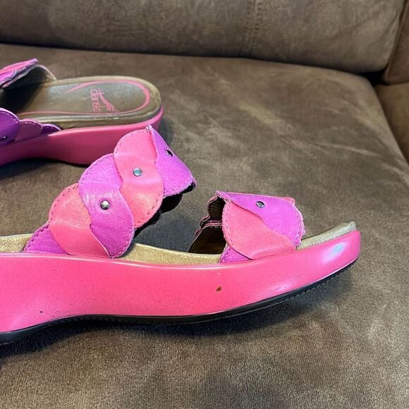 Dansko Dee Sandals Womens Adjustable Wedge Slide Slip On Size 37 - Picture 10 of 12